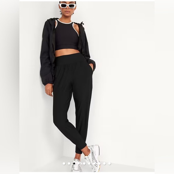 3 pair Old Navy High-Waisted PowerSoft Pocket Joggers - Navy, Black, and Brown - Picture 2 of 2